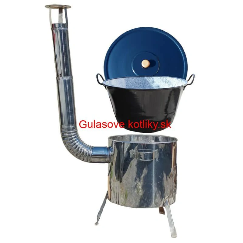 Smaltovaný kotol 70 L + nerezová kotlina 53 cm LUSTRO