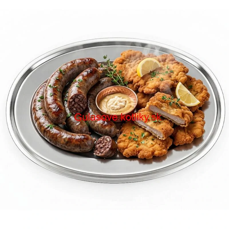 Nerezový oválny podnos (45,5cm) – Odolná servírovacia tácka na mäso aj koláče