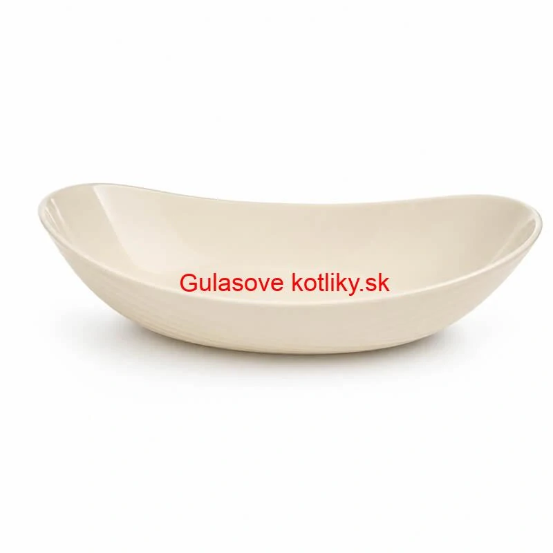 Plastová servírovacia miska loďka 28,5 cm – smotanová