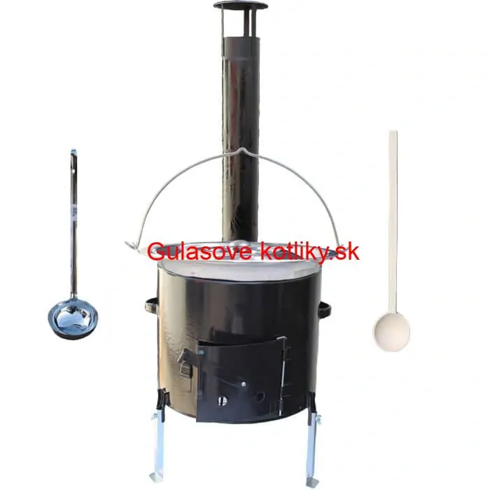 Antikorový kotlík 10 L (0,8 mm) + smaltovaná kotlina 31 cm + vareška a naberačka Easy party