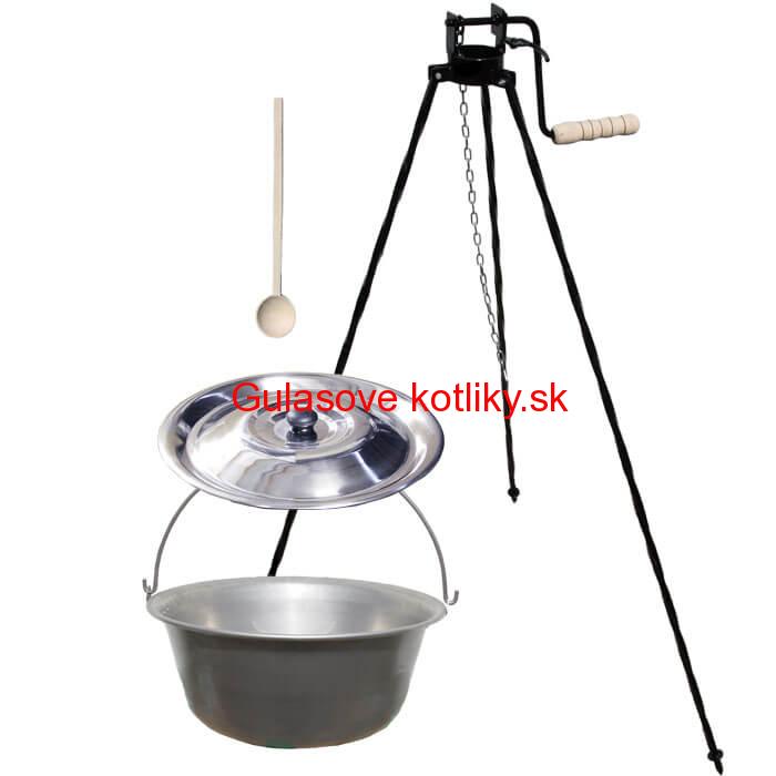 Nerezový kotlík 30 L (1,5 mm) + stojan s kladkou VAR