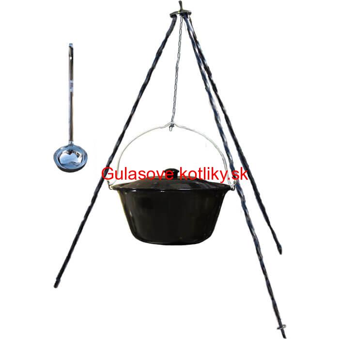 Smaltovaný kotlík 8 L+ pokrievka + stojan