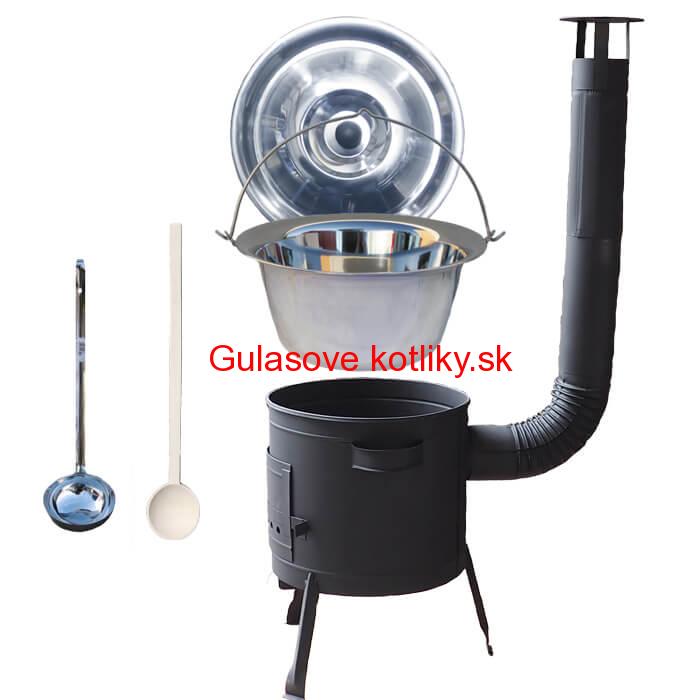 Nerezový kotlík 22 L (0,8 mm) + nízka kotlina 42 cm PLUS 600