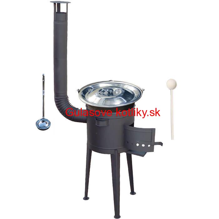 Kotlíkový gulášový set 36 PLUS 600 + hrubostenný nerezový kotlík 15 L (1,5 mm)