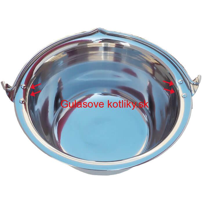 Antikorový kotlík 30 L (0,8 mm) s nitmi