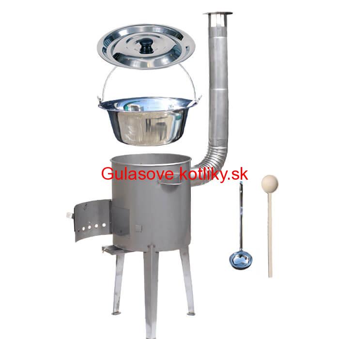 Antikorový kotlík 22 L (0,8 mm) + nerezová kotlina 42 cm LUXUS