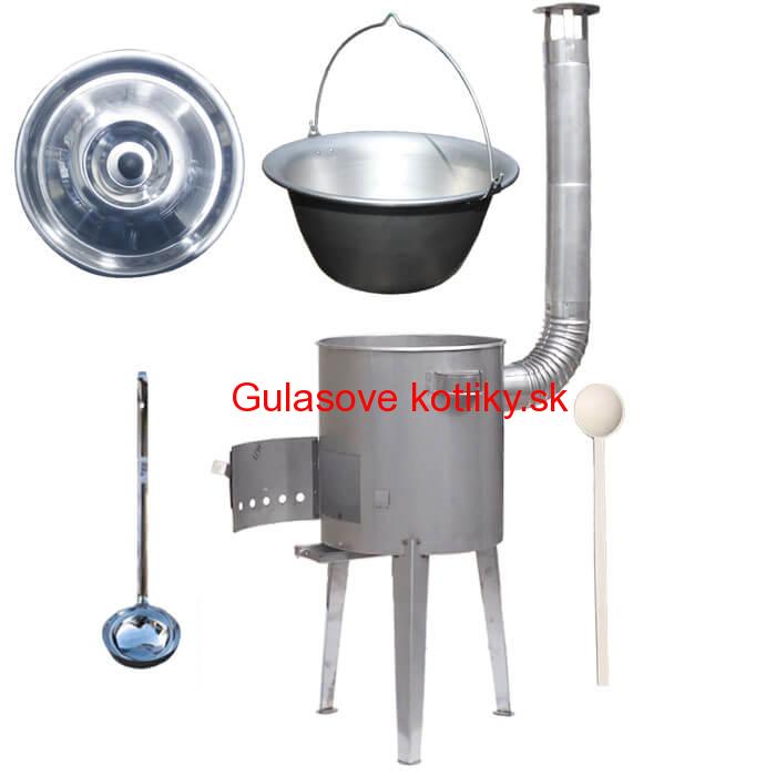 Nerezový kotlík 20 L (1,5 mm) + nerezová kotlina 42 cm LUXUS