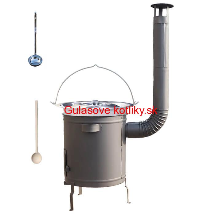 Nerezový kotlík 22 L (0,8 mm) + hrubostenná (1,5 mm) a žiaruvzdorná kotlina 42 PLUS 600