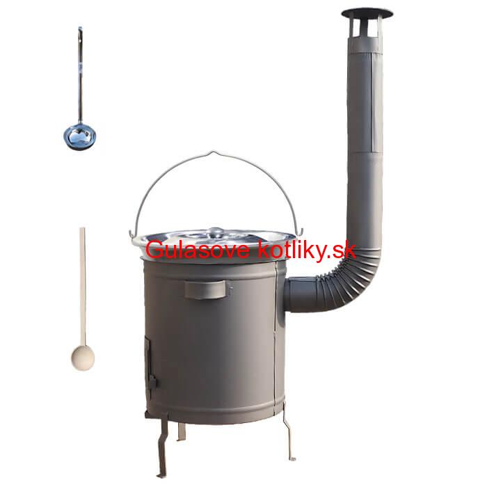 Nerezový kotlík 20 L (1,5 mm) + hrubostenná (1,5 mm) a žiaruvzdorná kotlina 42 PLUS 600