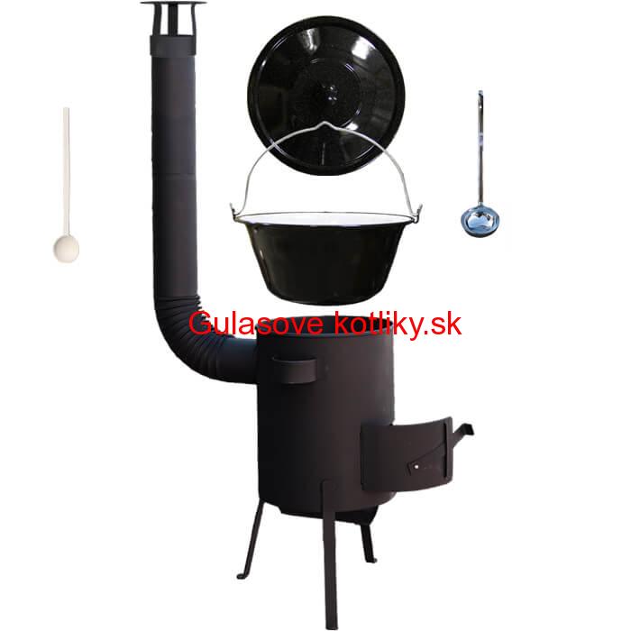 Smaltovaný kotlík 13 L + žiaruvzdorná kotlina 36 PLUS 600 4 MM
