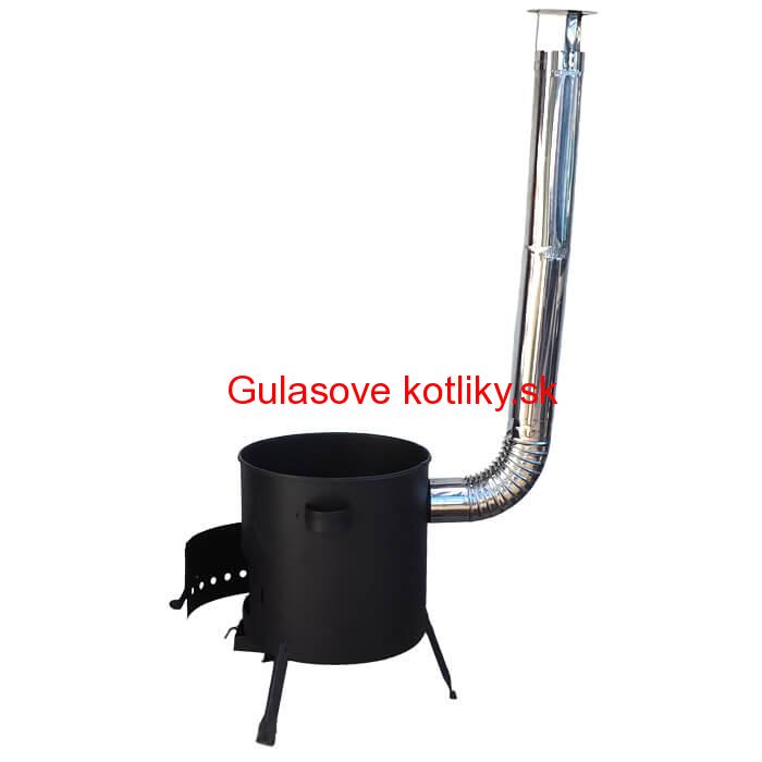 Kotlina 42 cm (1 mm) s žiaruvzdornou farbou PLUS 600 + nerezový dymovod