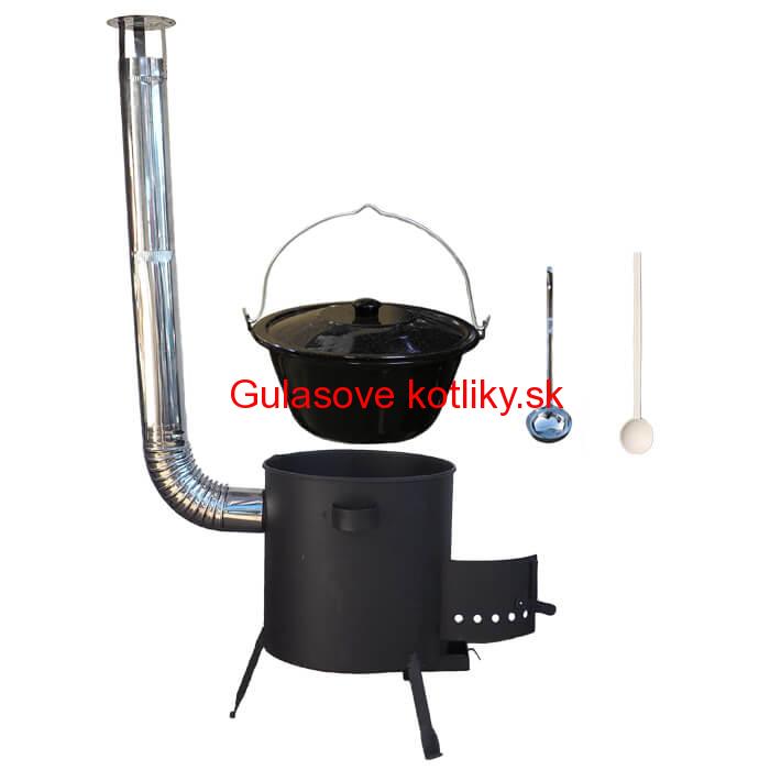 Smaltovaný kotlík 30 L + žiaruvzdorná kotlina (1 mm) 42 PLUS 600