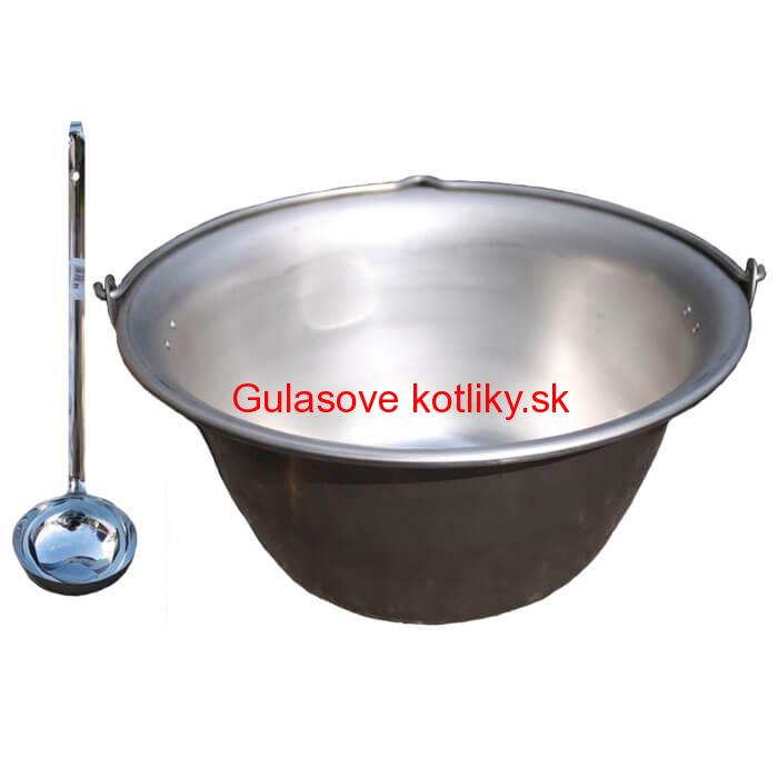 Nerezový kotlík na guláš 10 L (1,5 mm) + antikórová naberačka