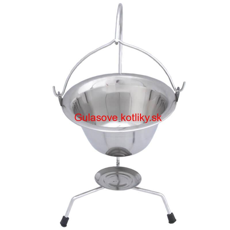 Servírovací kotlík na guláš nerezový 0,8 l + stojan