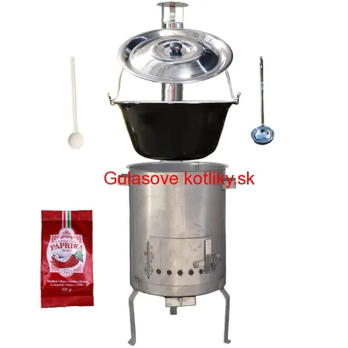 Smaltovaný kotlík 30 L (1,2 mm) + nerezová kotlina (1,5 mm) 45 cm STRONG EXCLUSIVE