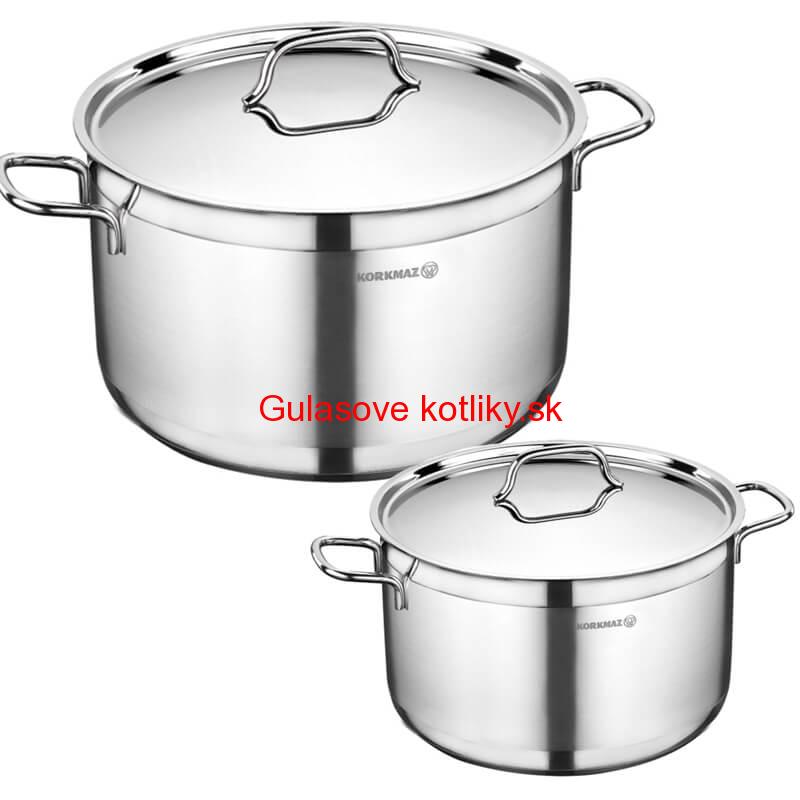 Sada nerezových hrncov s pokrievkou 2 ks 8,5 L, 11 L
