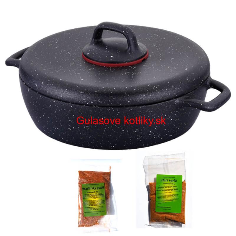 Sada hrncov s pokrievkou + panvica + korenie Classic Plus Volkanit