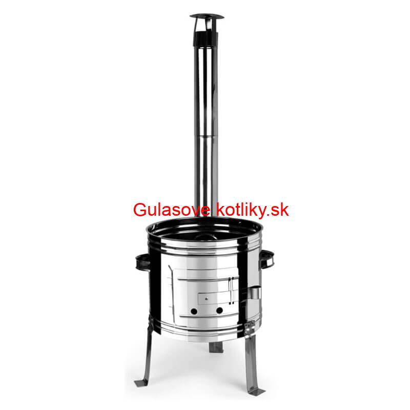 Smaltovaný kotlík 16 L + nerezová kotlina 39 INOX + misky 12 ks
