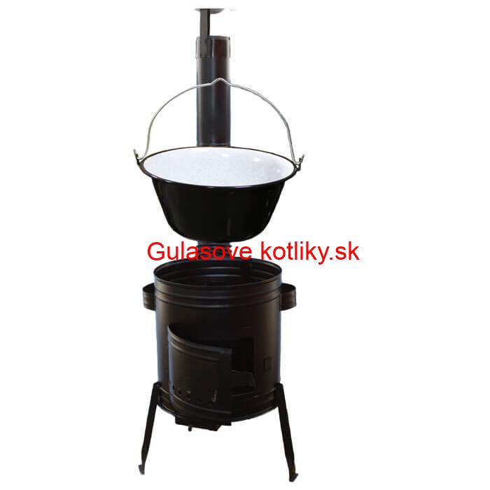 Smaltovaný kotlík 16 L (1,2 mm) + kovová kotlina 39 CLASSIC (KOV) Easy party