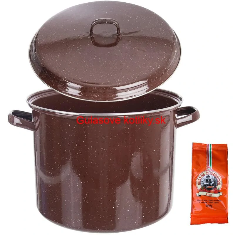 Hrniec hrubostenný smaltovaný + pokrievka 20 l FALCO + korenie na guláš - sladké 100 g