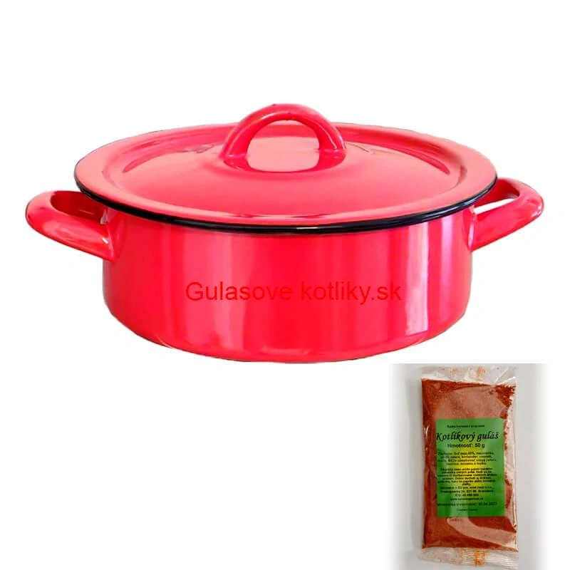 Smaltovaný kastról s pokrievkou COMBI 2,75 l + korenie na kotlíkový guláš 50 g