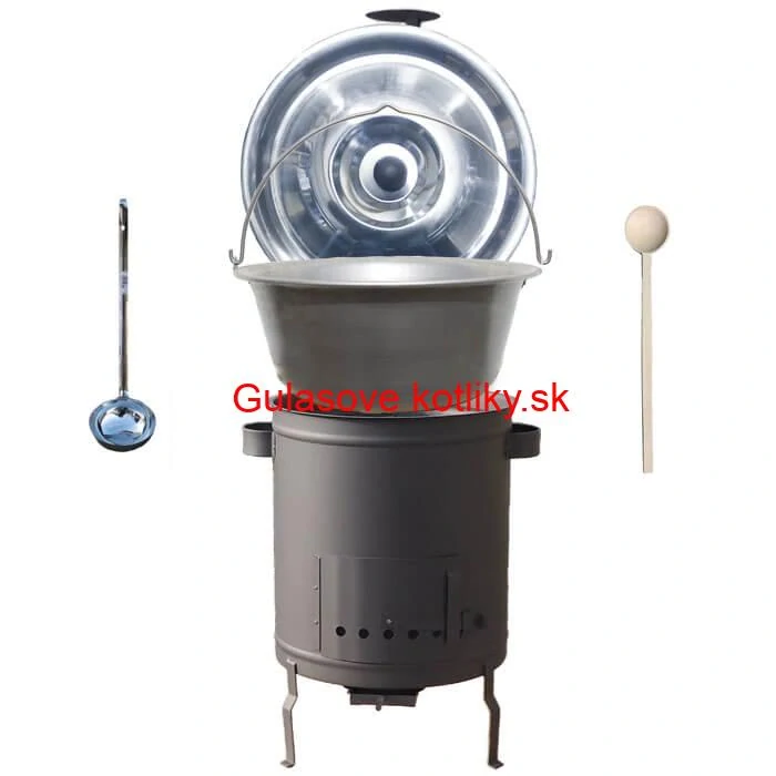 Nerezový kotlík 15 L (1,5 mm) + hrubostenná (1,5 mm) a žiaruvzdorná kotlina 36 PLUS 600