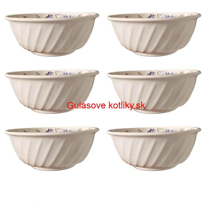 Plastová miska s kvetinovým vzorom (750 ml) – teraz v sade 6 kusov!