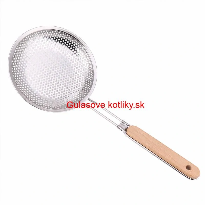 Hliníkové sitko 16 cm s drevenou rúčkou
