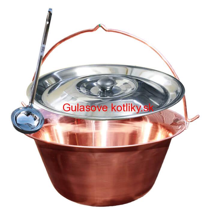 Medený kotlík 14 L (1,2 mm) + antikorová pokrievka