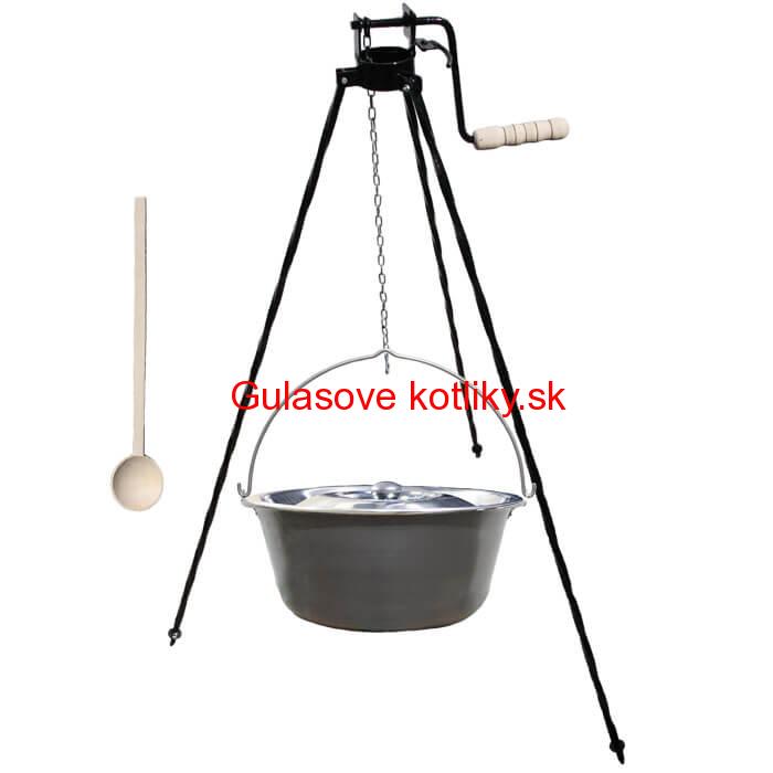 Nerezový kotlík 10 L (1,5 mm)+ stojan s kladkou VAR