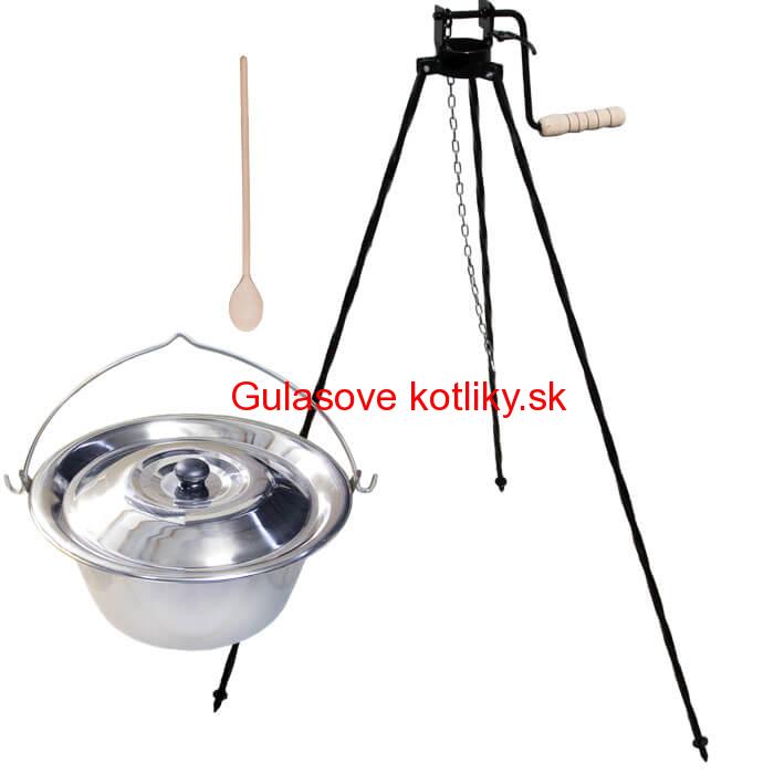 Antikorový kotlík 10 L (1,2 mm) + stojan s kladkou VAR