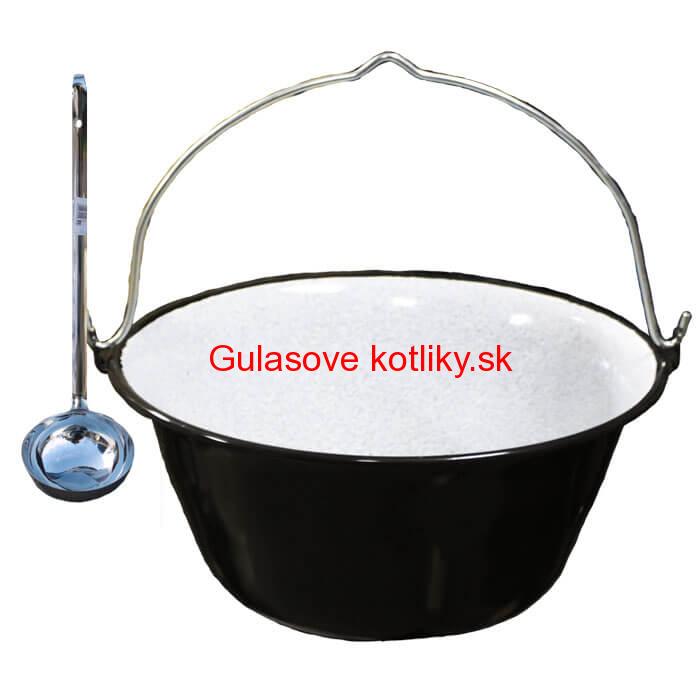 Smaltovaný kotlík 22 L + antikórová naberačka