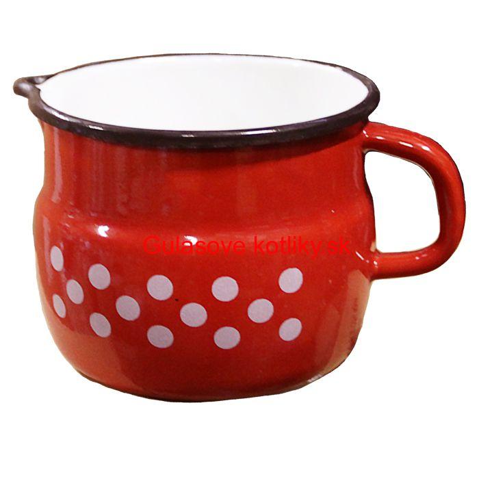 Smaltovaný hrnček s výlevkou 1,5 L