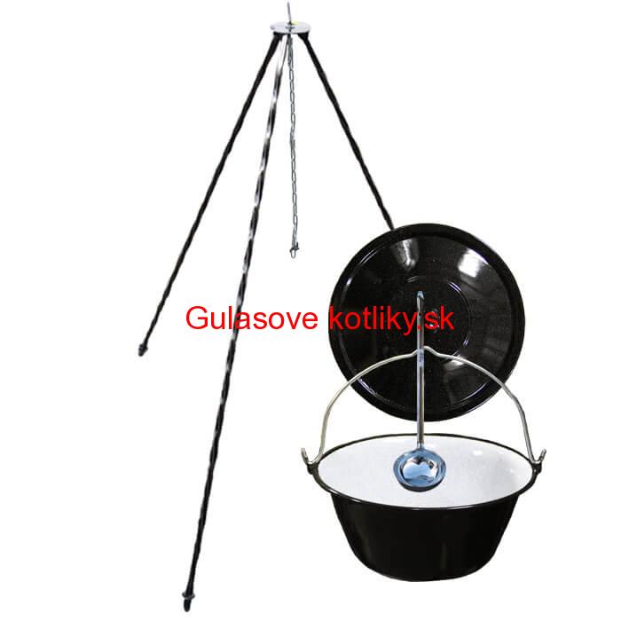 Smaltovaný kotlík 8 L+ pokrievka + stojan