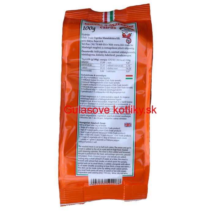 Paprikové korenie na guláš - štiplavé 100 g