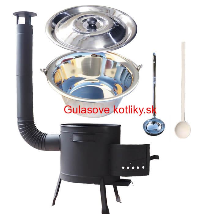 Nerezový kotlík 22 L (0,8 mm) + nízka kotlina 42 cm PLUS 600