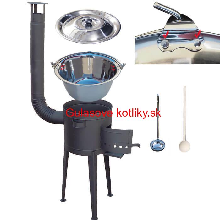 Nerezový kotlík 15 L (0,8 mm) + vysoká kotlina 36 PLUS 600