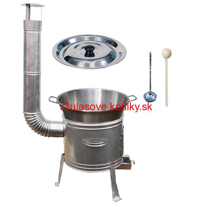 Nerezový kotol 40 L + nerezová kotlina 45 cm TOPLUX