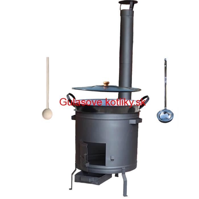 Smaltovaný kotol 80 L + žiaruvzdorná kotlina 60 cm PLUS 600