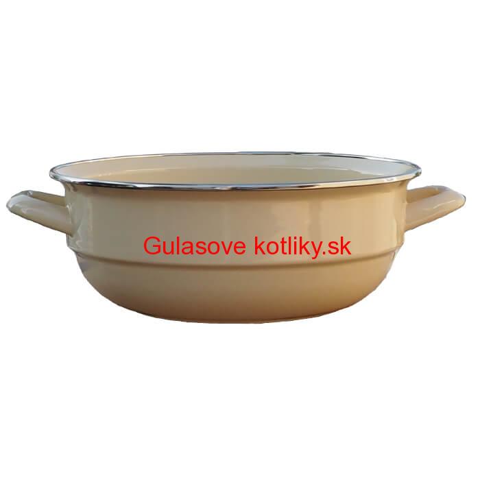 Smaltovaná misa 32 cm bežová