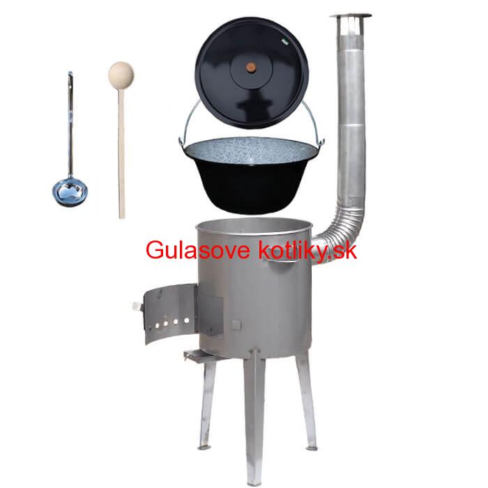 Smaltovaný kotlík 30 L (1,2 mm) + nerezová kotlina 45 cm LUXUS