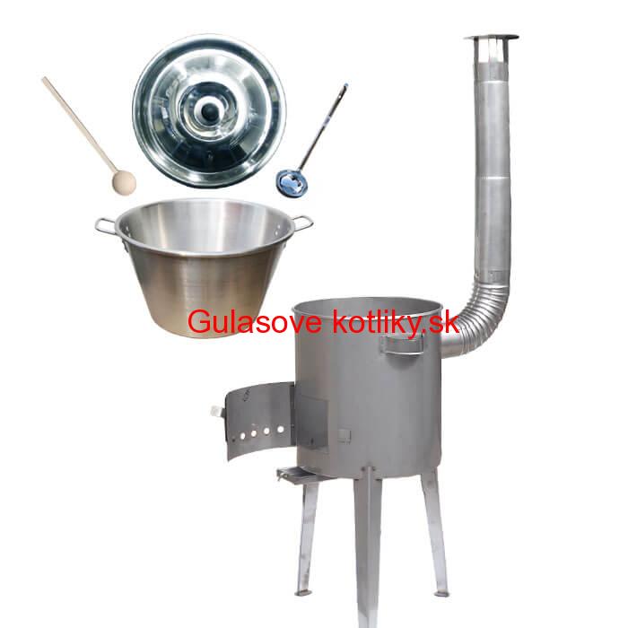Nerezový kotol 40 L (1,2 mm) + nerezová kotlina 45 cm LUXUS