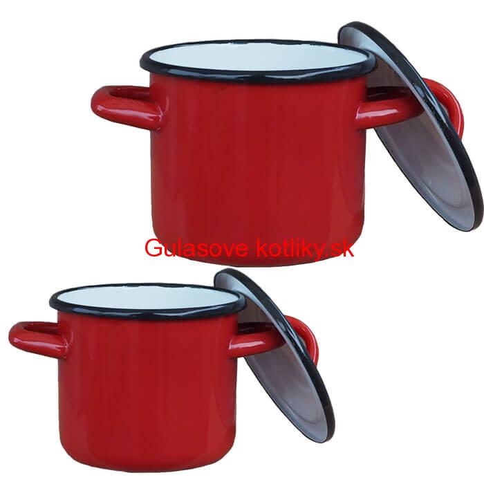 Smaltované hrnce s pokrievkami 1 L + 2 L Classic