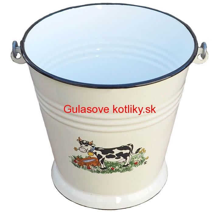 Smaltované vedro 5 L DECOR Kravička
