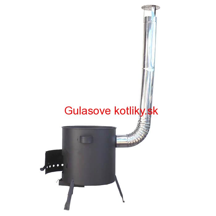 Kotlina 42 cm (1 mm) s žiaruvzdornou farbou PLUS 600 + nerezový dymovod