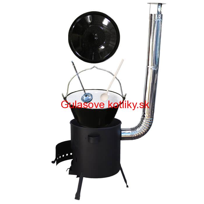 Smaltovaný kotlík 25 L + žiaruvzdorná kotlina (1 mm) 42 PLUS 600
