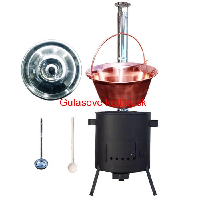 Medený kotlík 20 L (1,2 mm) + žiaruvzdorná kotlina (1 mm) 42 PLUS 600