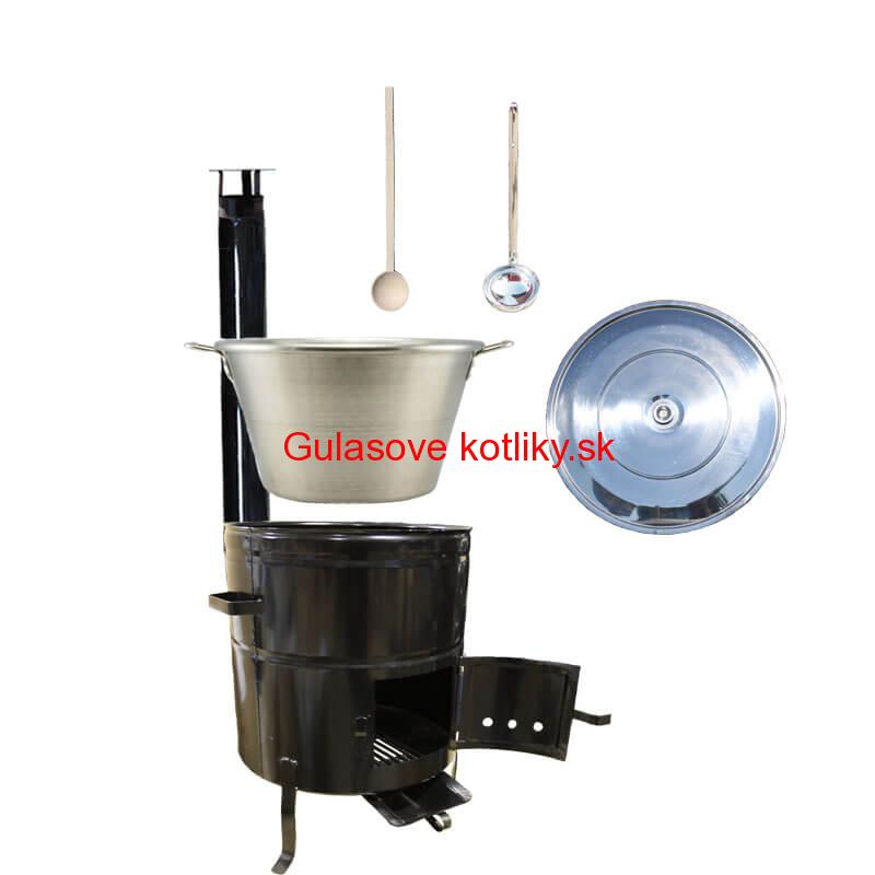 Nerezový kotol 70 L + kovová kotlina 56 cm BIG PARTY