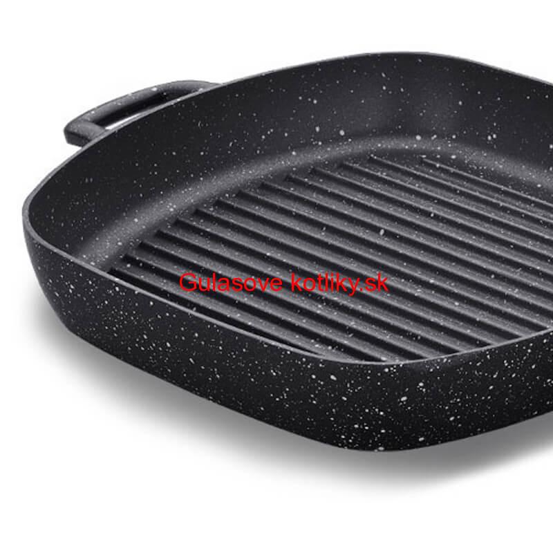 Grilovacia panvica s rúčkou 28 x 28 Grill Plus Volkanit