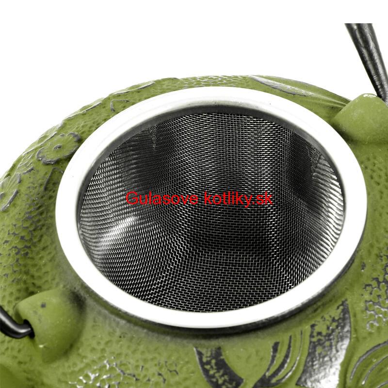 Liatinový čajník 600 ml zelený